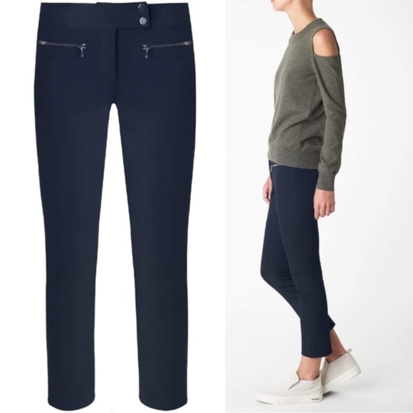 Veronica Beard Metro Cropped Kick Flare Pant in Dark Navy Women Size 6‎ - Picture 1 of 11